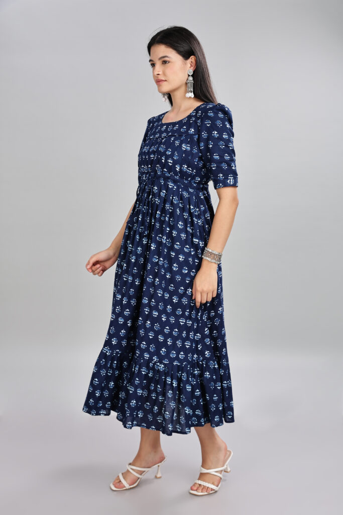 Soft breathable Midnight Charm cotton maxi dress ready stock casual wear immediate dispatch