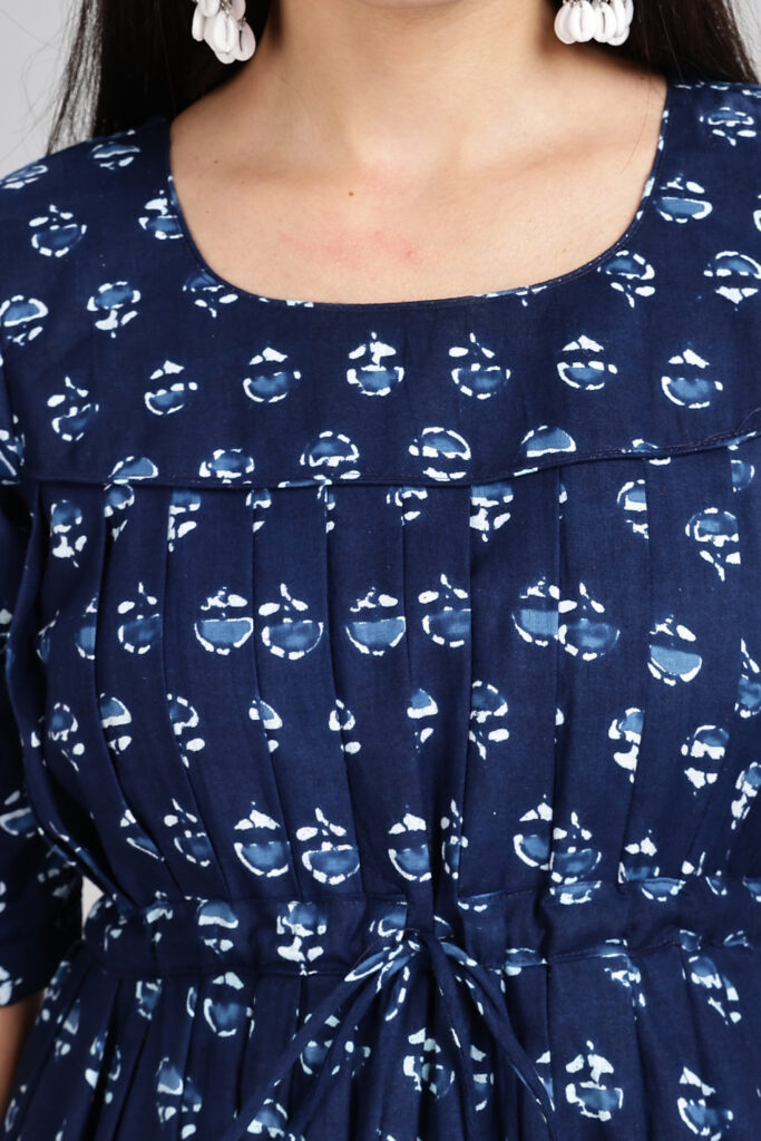 Midnight Charm printed cotton maxi dress fabric closeup pure cotton ready stock immediate dispatch1