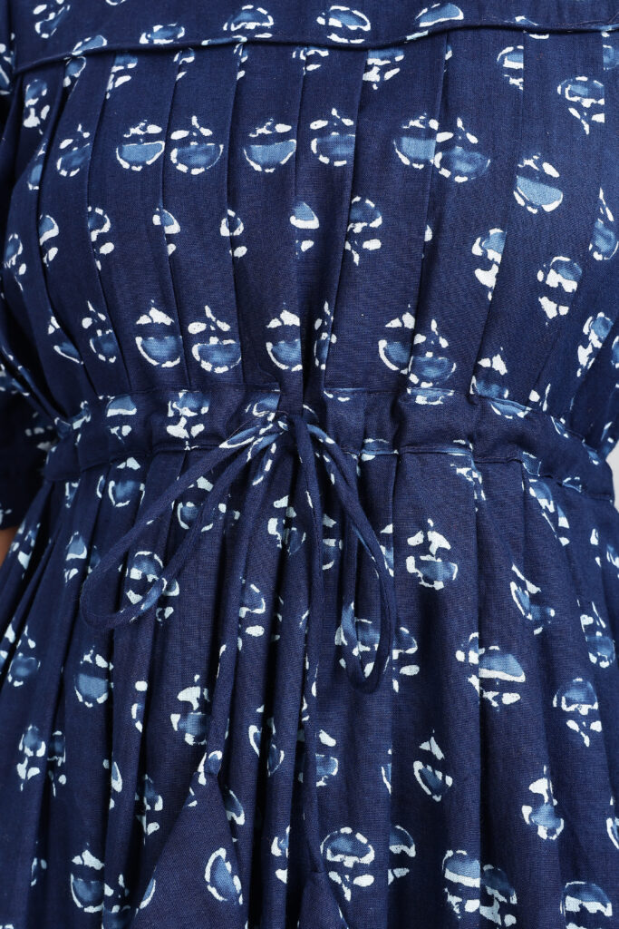 Midnight Charm printed cotton maxi dress fabric closeup pure cotton ready stock immediate dispatch3