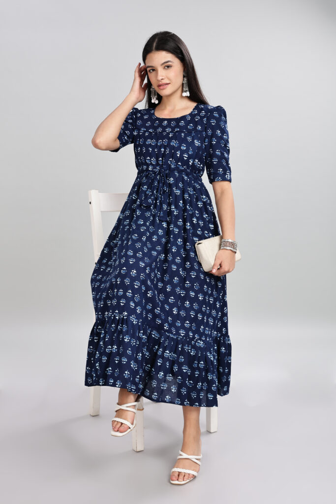 Midnight Charm cotton maxi dress ready stock immediate dispatch one piece left Varna Design Wear
