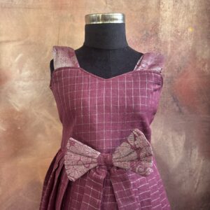 Nigal Mathi| Purple Traditional Kids Frock - Image 2