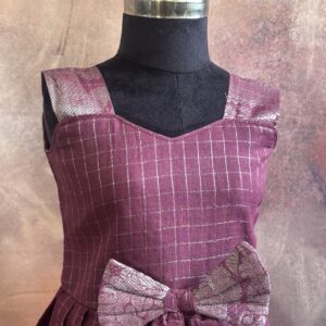 Nigal Mathi| Purple Traditional Kids Frock - Image 4