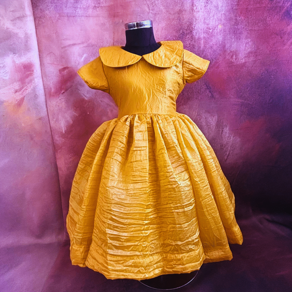 Arvi limited stock classic peterpan collar kids frock immediate dispatch