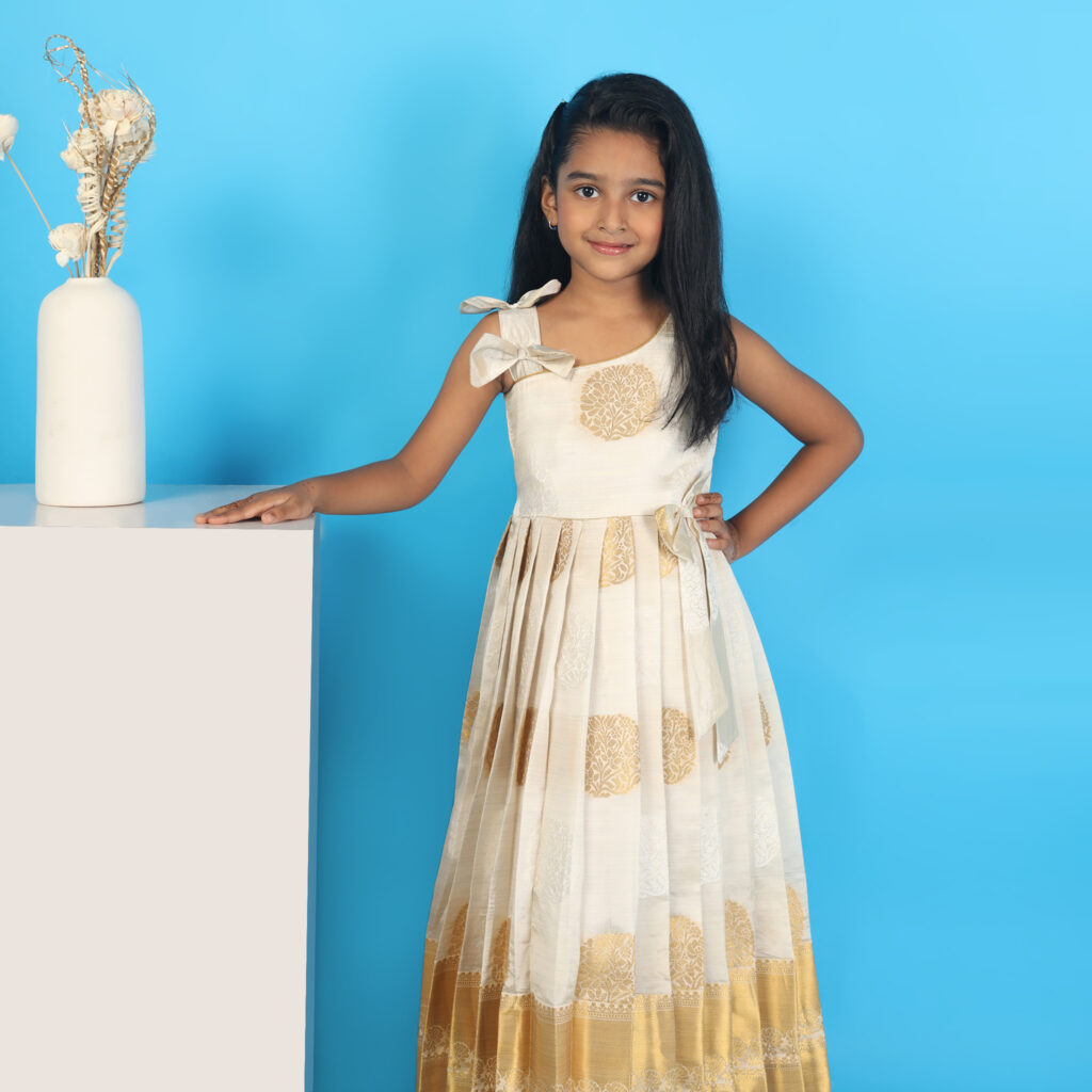 front view Arvi kids frock ready stock