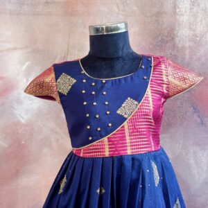 Arvi | Navy-Pink Frock - Image 4