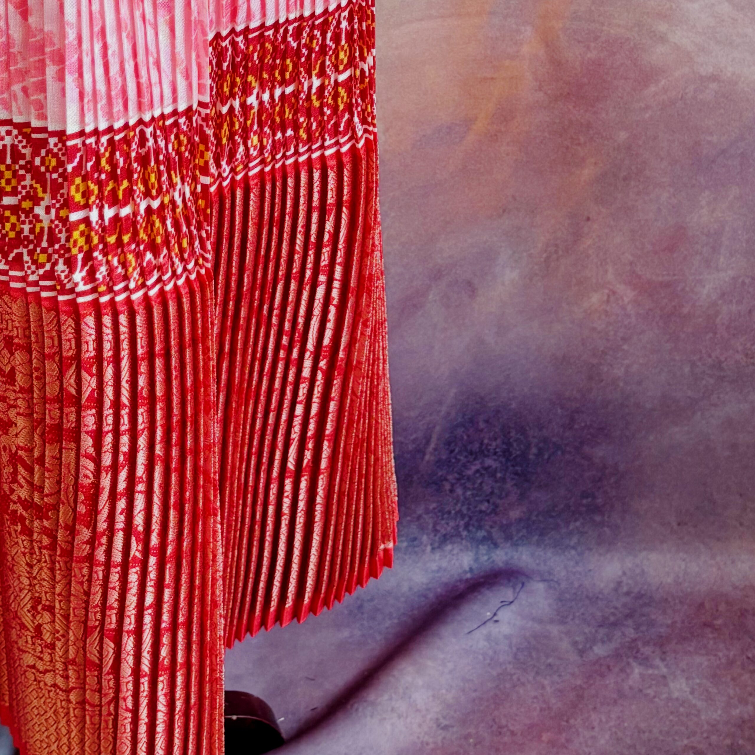 Arvi | Peachish Orange Festive Long Frock - Image 4