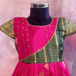 Arvi | Peach Crepe Frock - Image 3