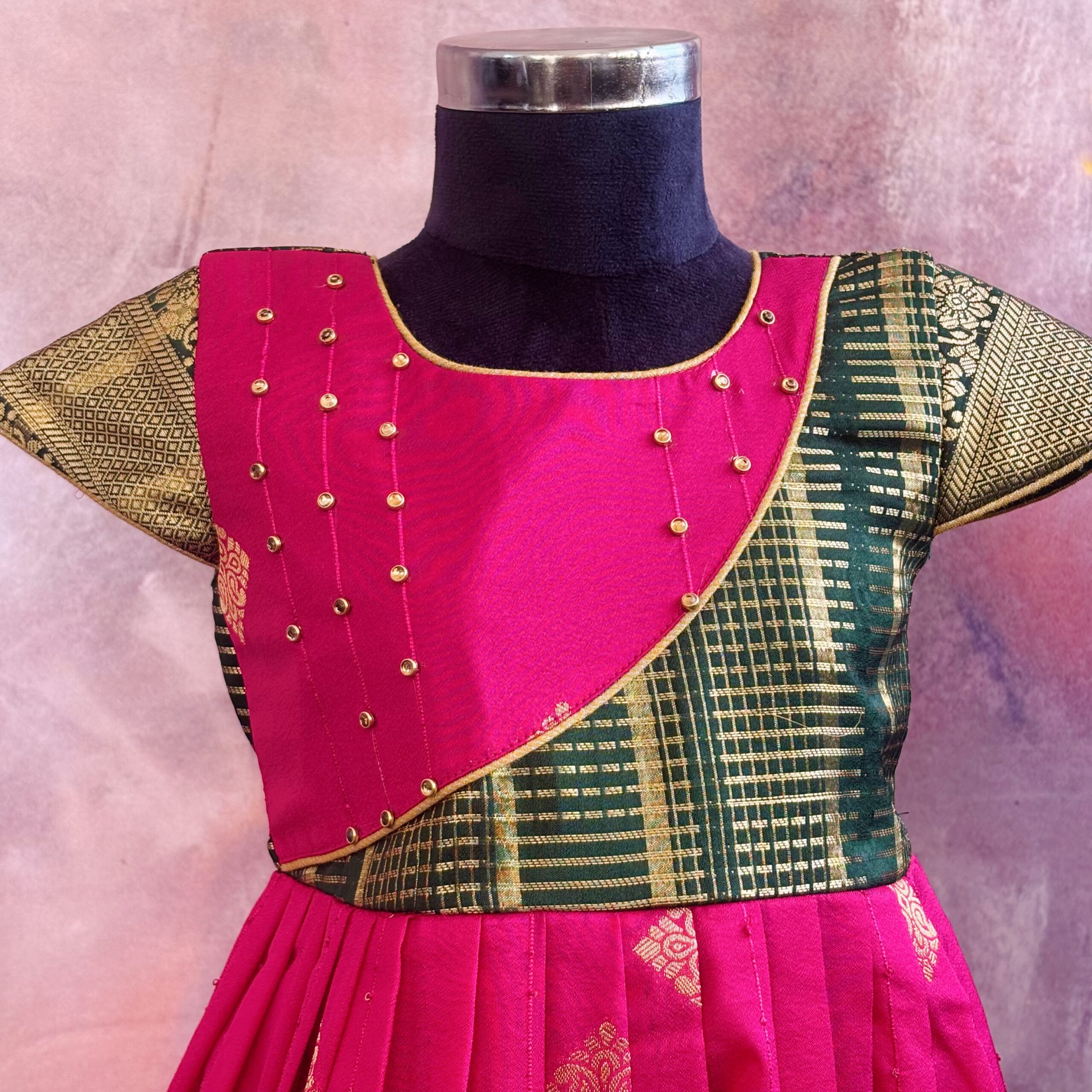 Arvi | Peach Crepe Frock - Image 3