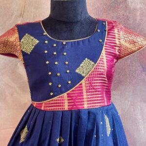 Arvi | Navy-Pink Frock - Image 2