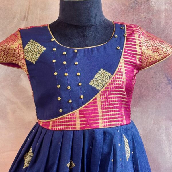 Arvi | Navy-Pink Frock - Image 2