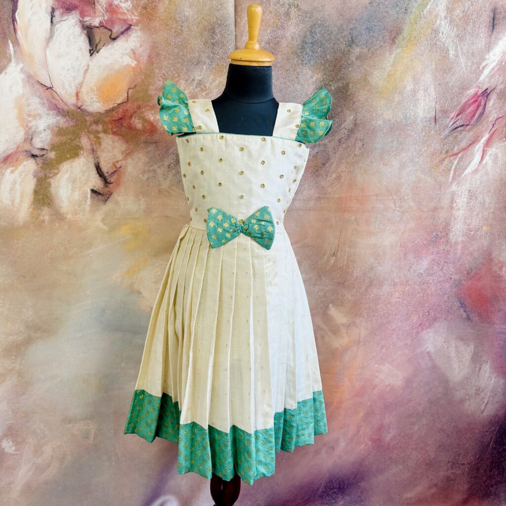 style shot Arvi mint grace kids frock ready stock