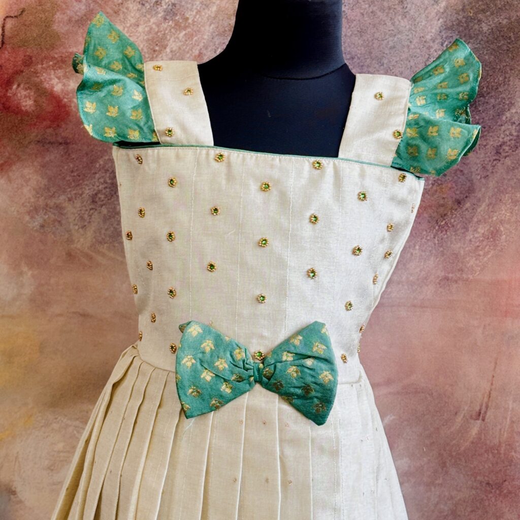 Arvi mint grace kids frock full look limited stock