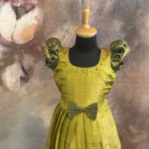 Arvi | Mustard Green Frock - Image 2