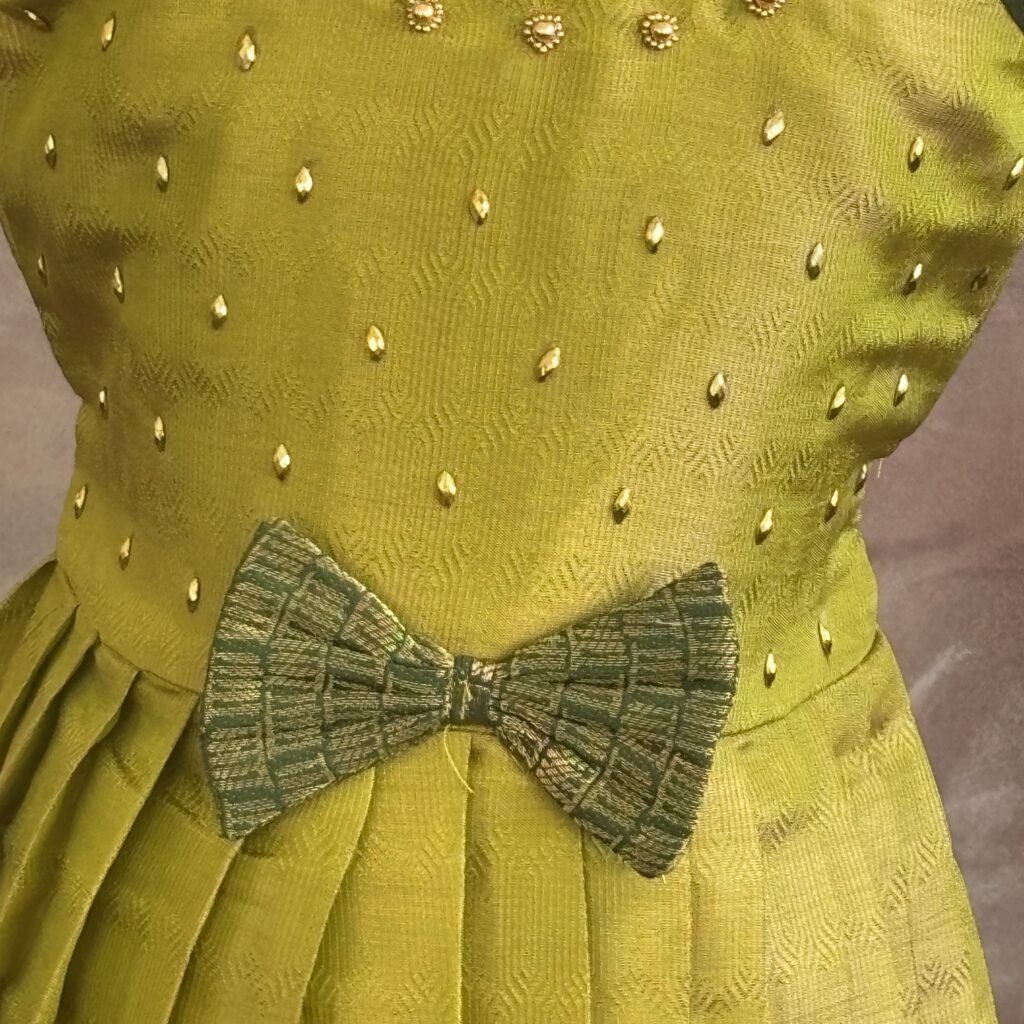 Arvi mustard green kids frock full look limited stock