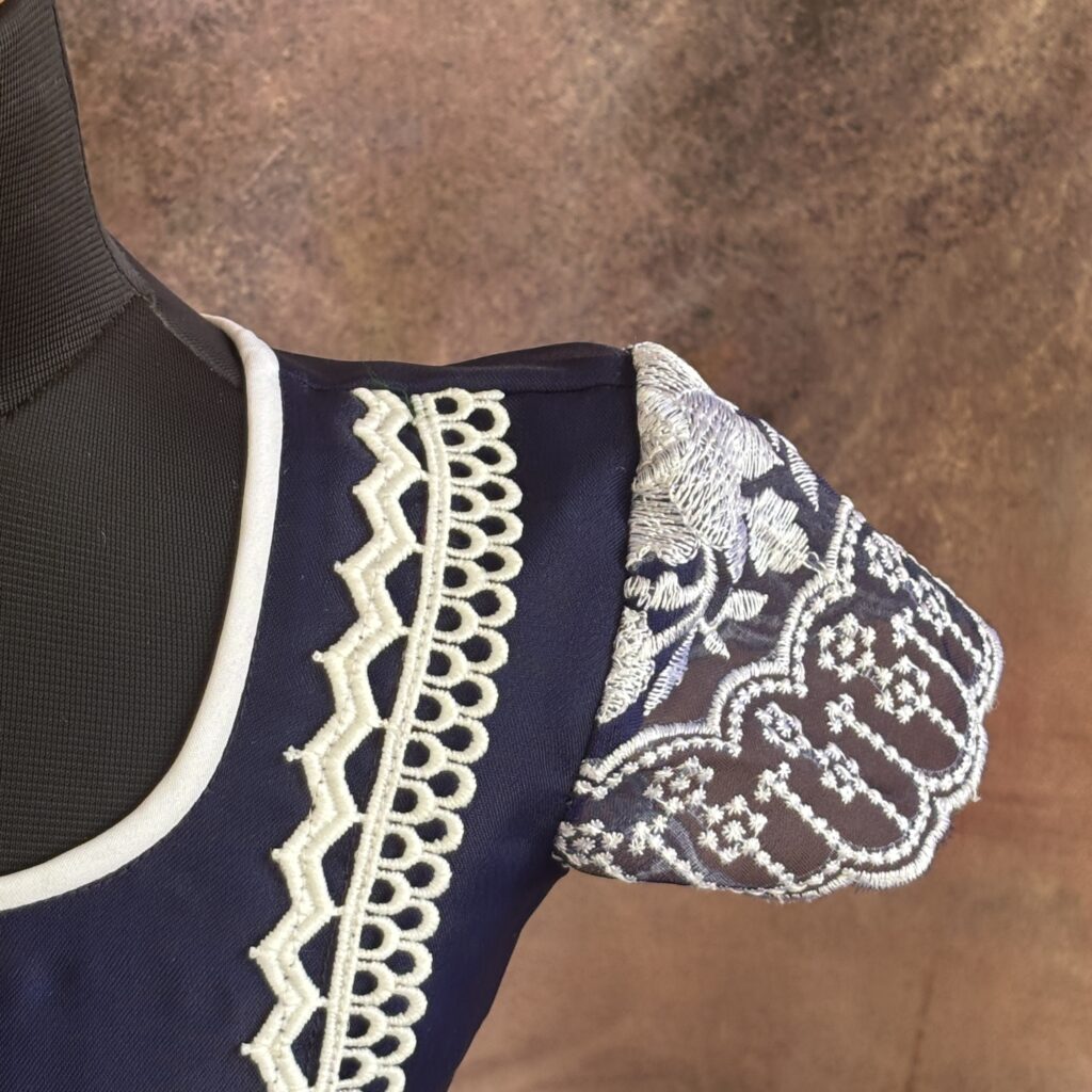 Arvi limited stock navy blue floral kids frock immediate dispatch1
