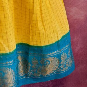 Arvi | Sunshine Grid Yellow Frock - Image 2