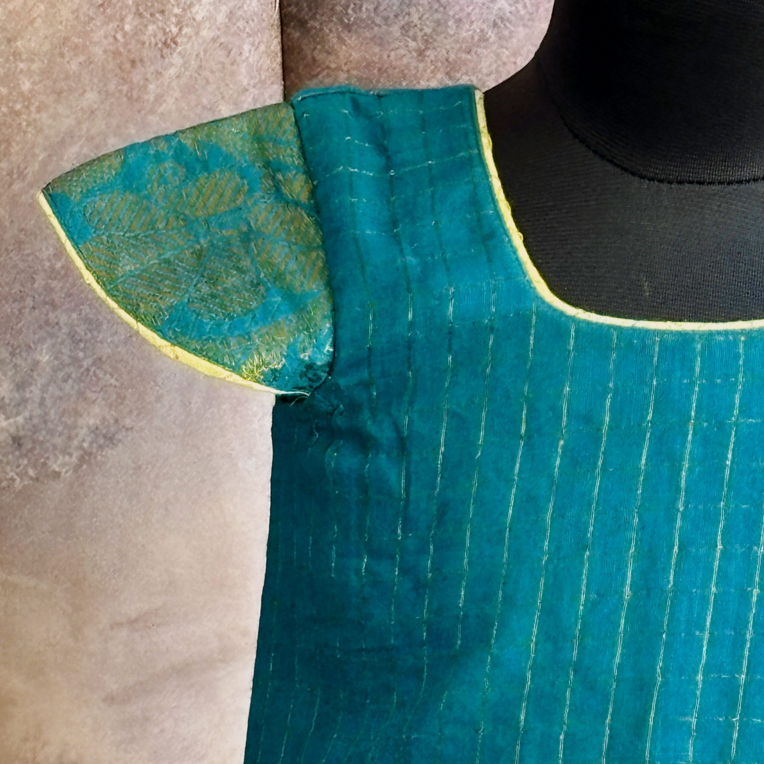 Arvi | Twilight Teal and Yellow Frock - Image 3