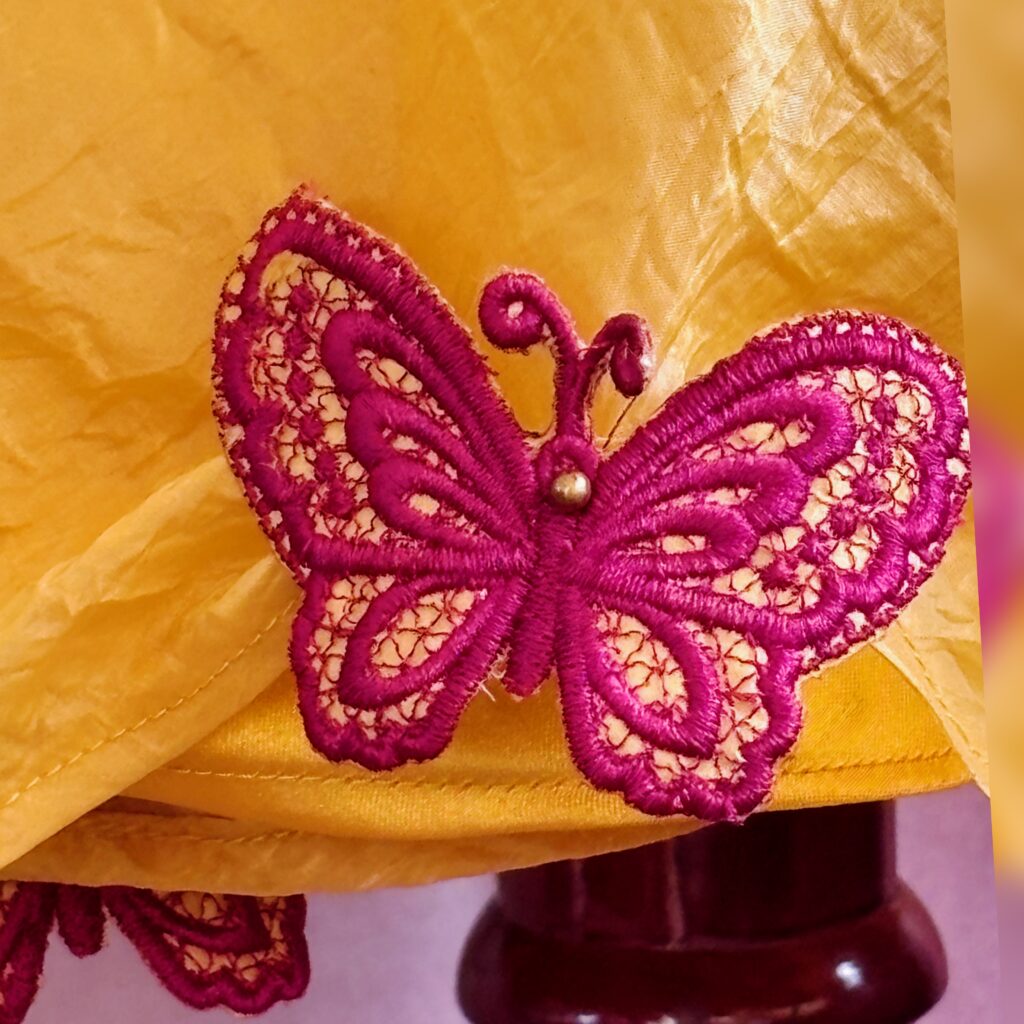 Arvi limited stock yellow maroon floral kids frock immediate dispatch1