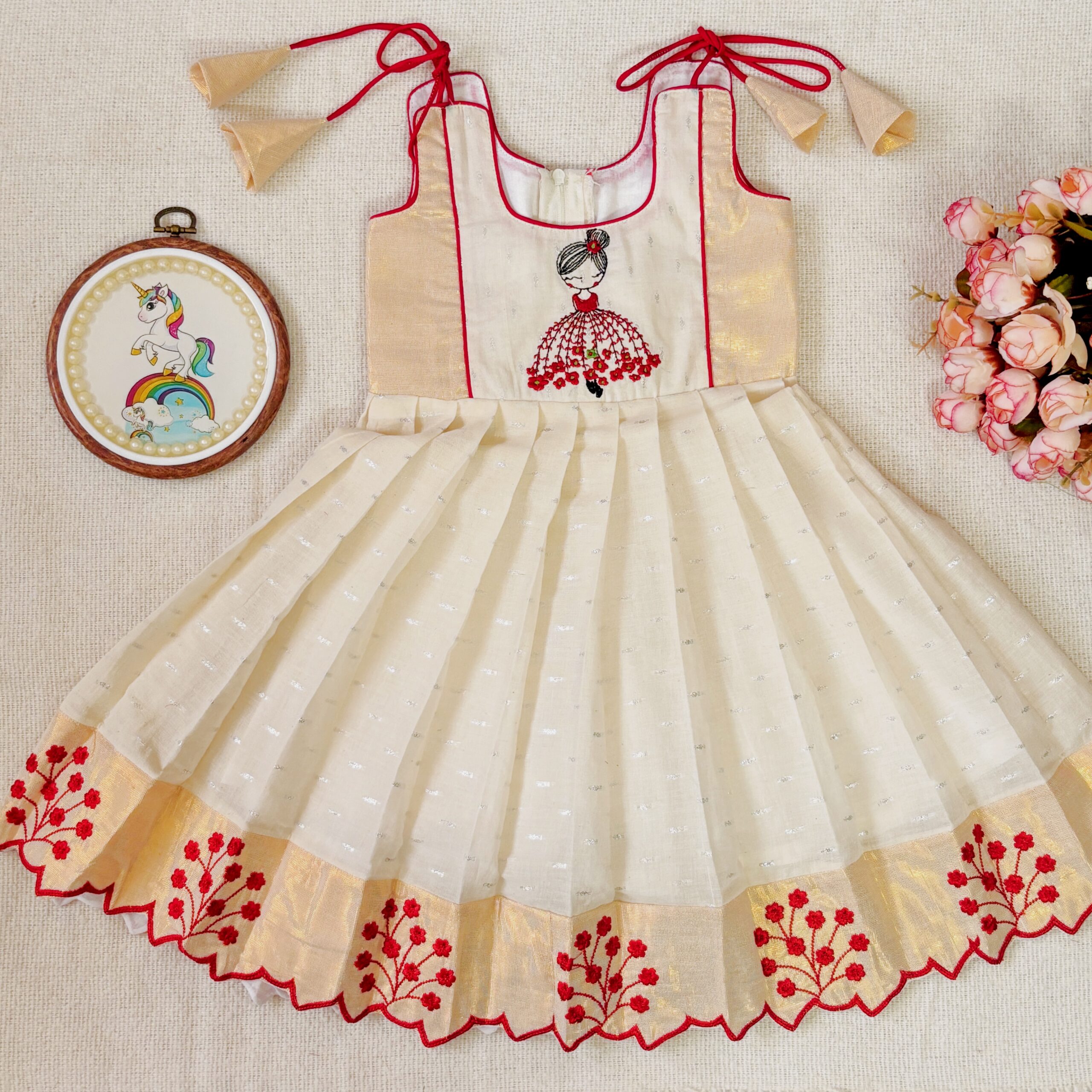 Amora | Little Smile Cotton Kids Frock - Image 2