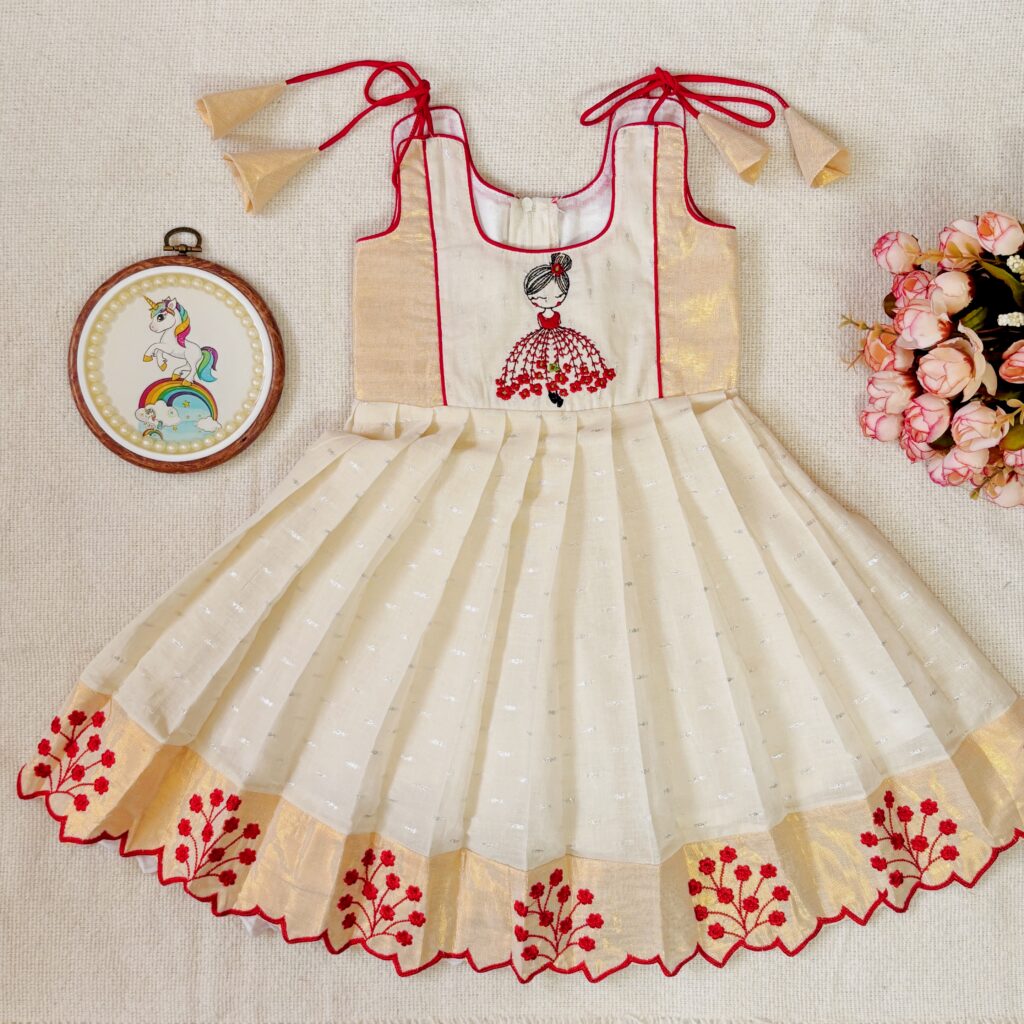 Nila Little Smile cotton kids frock full view