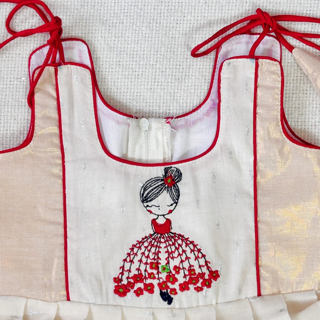 Nila Little Smile cotton kids frock full view2