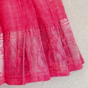 Amora | Little Diva Sungudi Kids Frock - Peach - Image 4