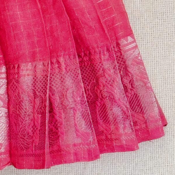 Amora | Little Diva Sungudi Kids Frock - Peach - Image 4