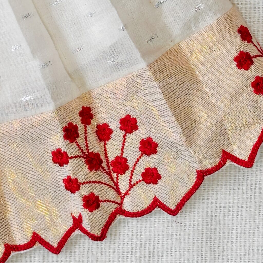 Side view of Nila Little Smile cotton kids frock