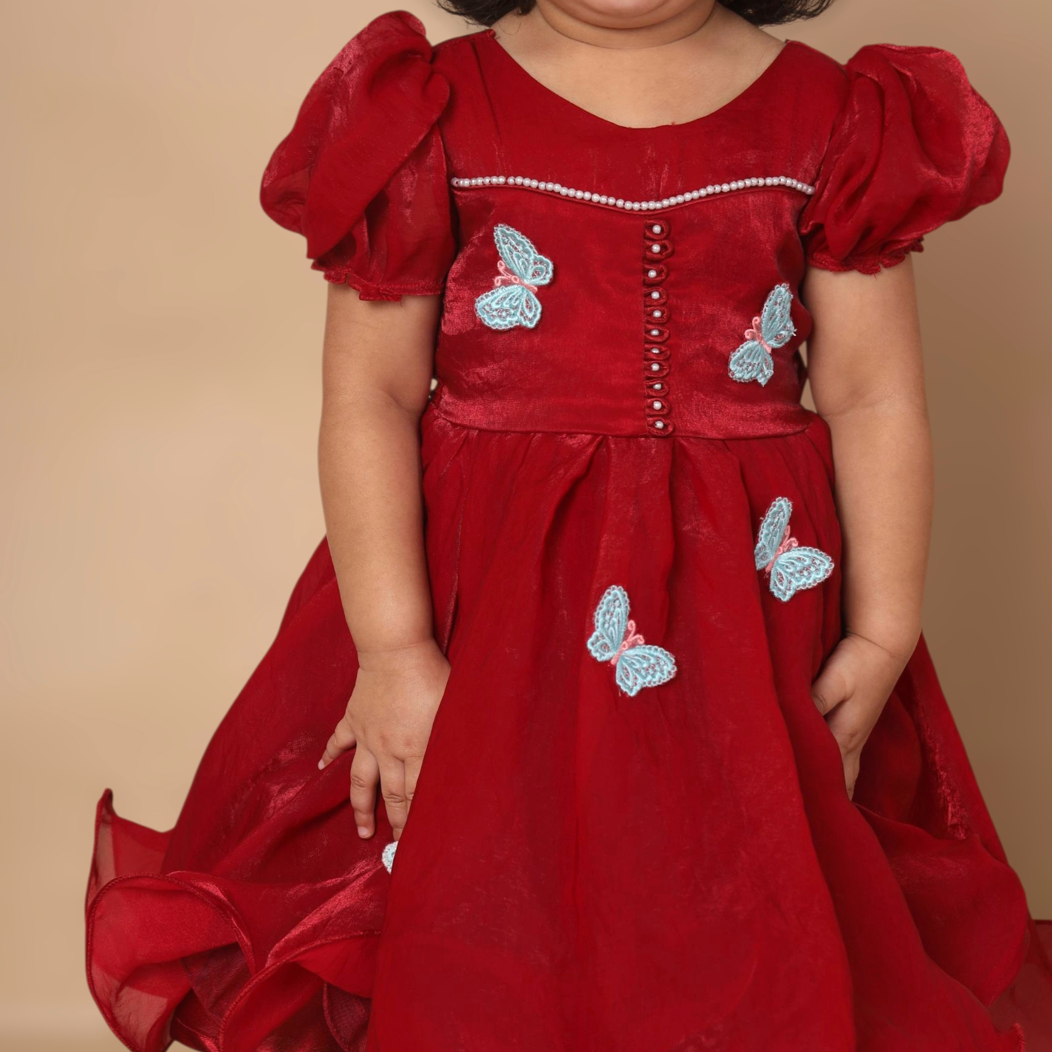 Siara | Scarlet Butterfly Frock - Image 2