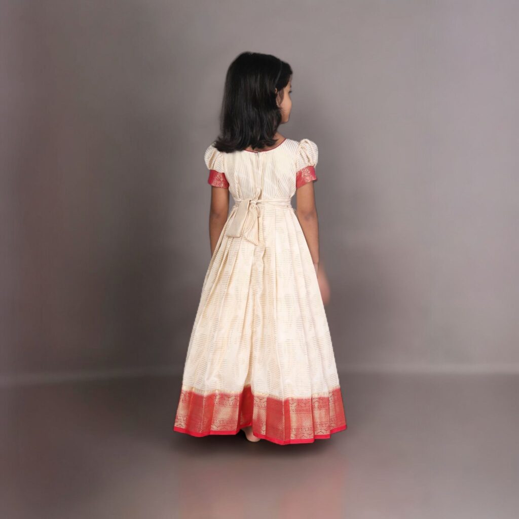 Ready stock girls festive long gown with can-can option