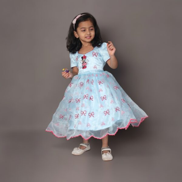 Siara | Aqua Minnie Frock - Image 4