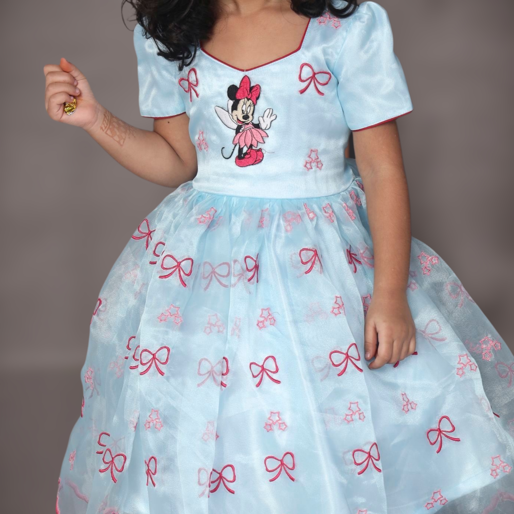 Siara | Aqua Minnie Frock - Image 5