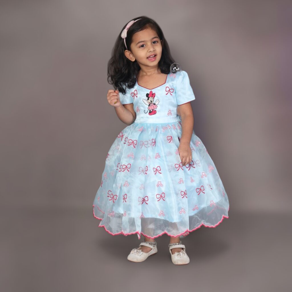 Siara Aqua Designer Party Wear Frock