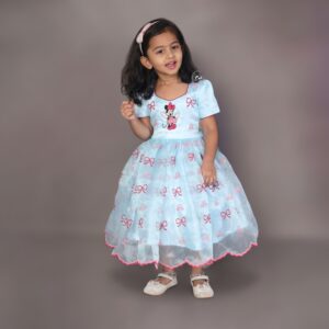 Siara | Aqua Minnie Frock - Image 1