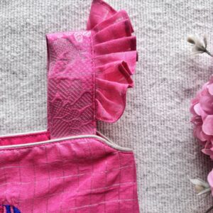 Amora | Little Diva Sungudi Kids Frock- Elephant - Image 3