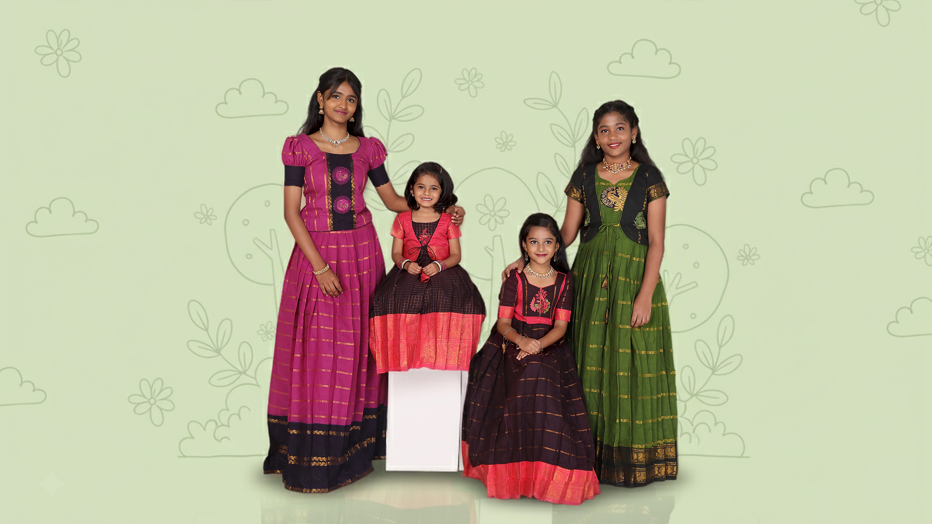 Festive girls frocks and ethnic kidswear collection Varna Design Wear