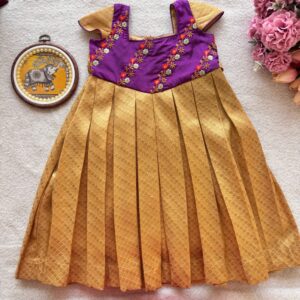 Taara Little Sunshine purple kids frock full view