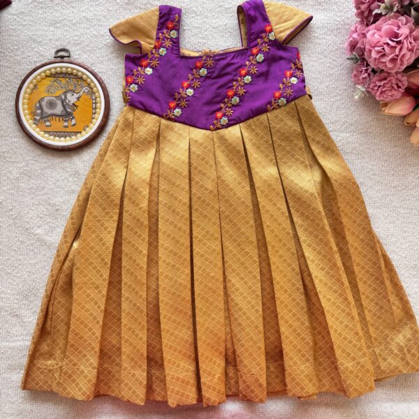 Taara Little Sunshine purple kids frock full view