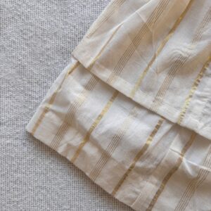 Side view of Nila kids floral stripes frock