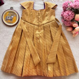 Back view of Taara Little Sunshine purple kids frock