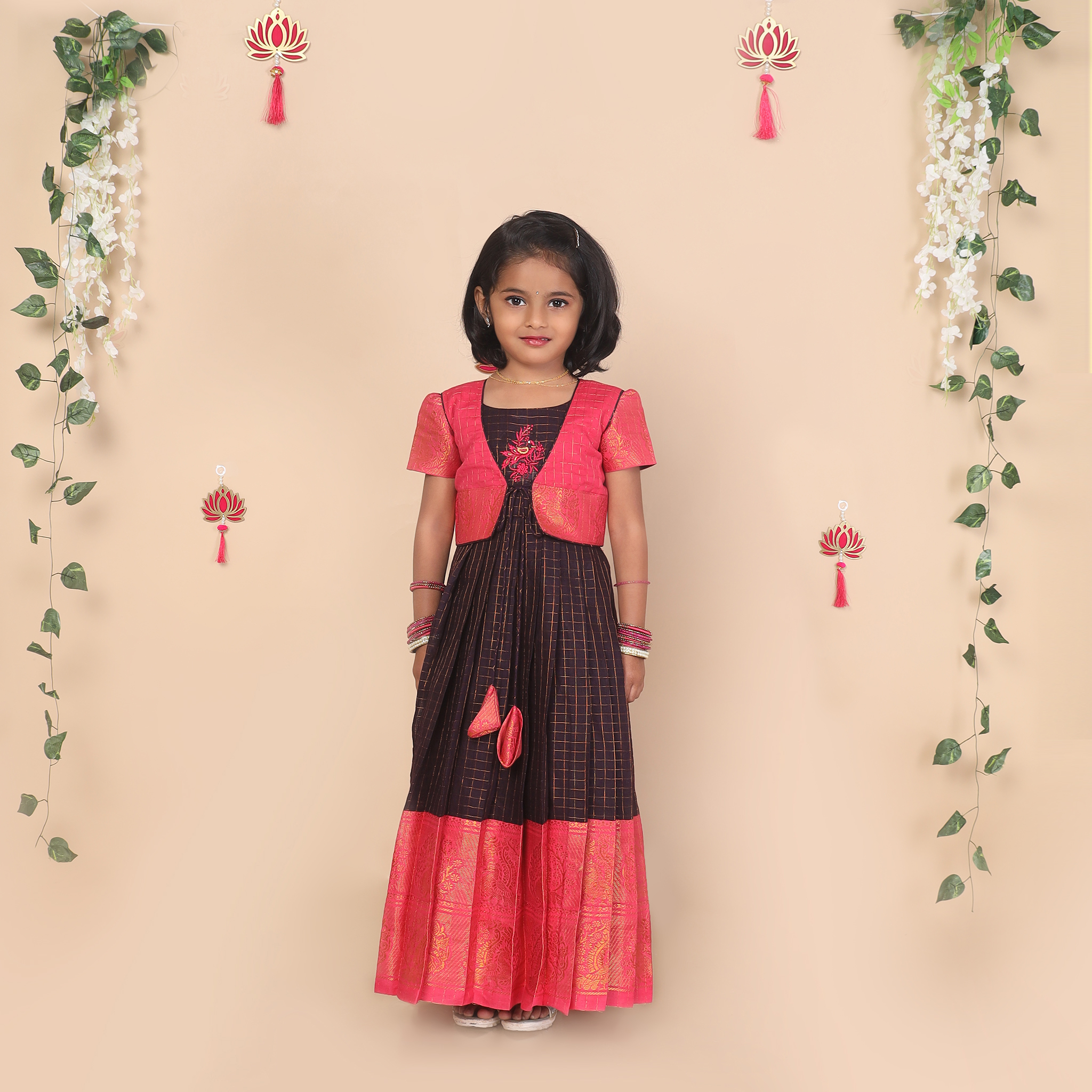 front side of ethnic jacket girls