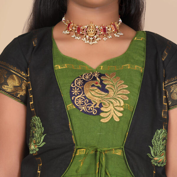 Close up traditional pattern on ethnic jacket