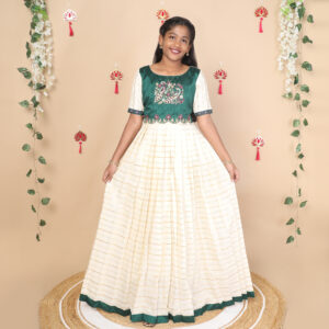 Nila ethnic long gown for girls full view