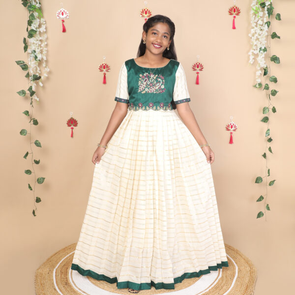 Nila ethnic long gown for girls full view