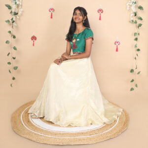 Nila ethnic long gown for girls full view