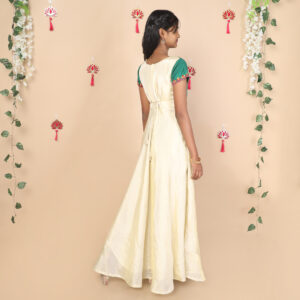 Back view of Nila ethnic long gown for girls