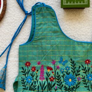 shoulder design detail of kids festive frock