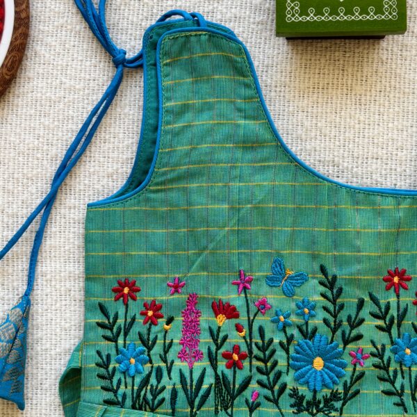 shoulder design detail of kids festive frock