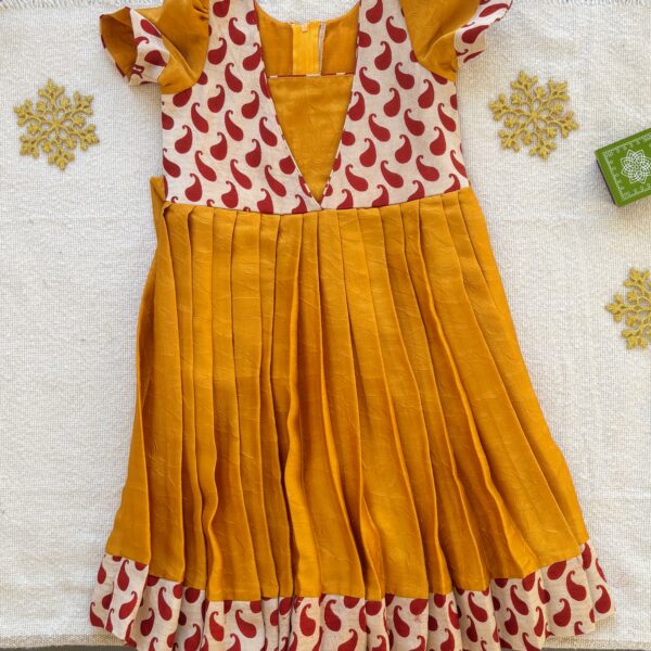 style shot Arvi Kalamkari kids frock ready stock immediate dispatch