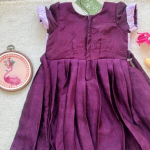 Arvi lavender party frock back view ready stock